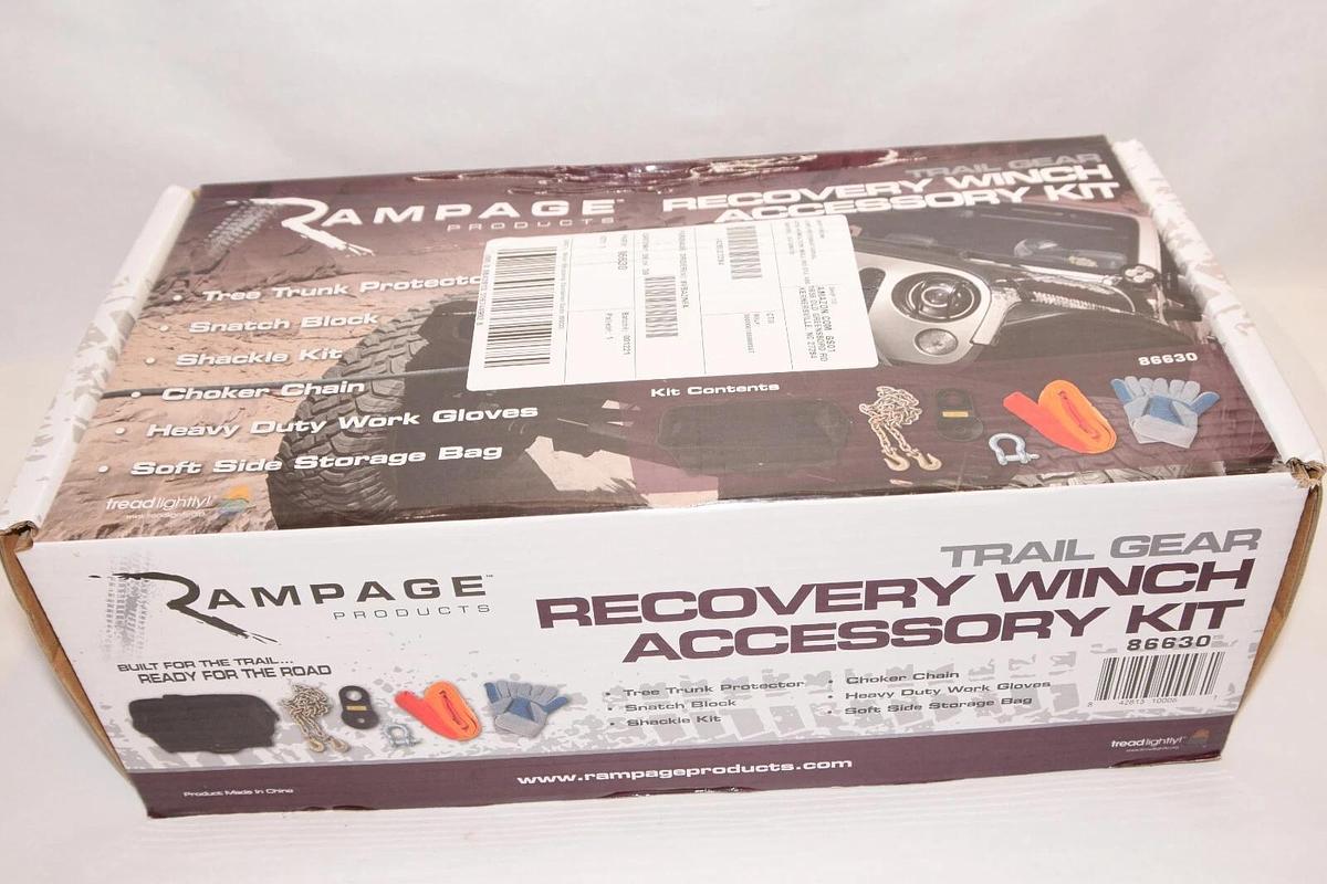 Rampage 86630 Tools and Equipment Recovery Winch Accessory Kit Universal Fitment