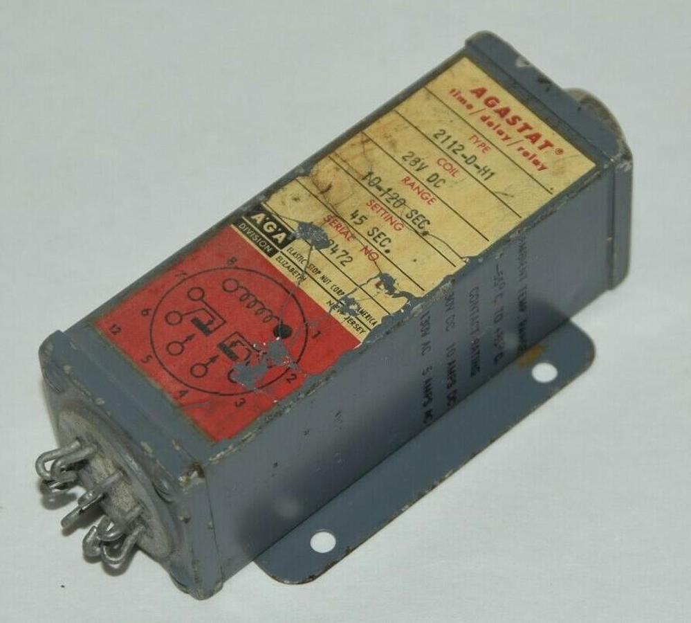 (NEW) Agastat 2112-D-H1 2112Dh1 28Vdc 10-120sec Time Delay Relay