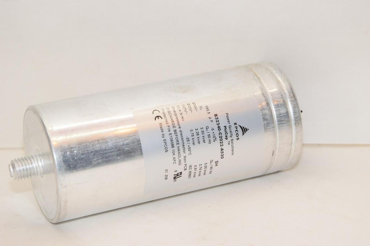 Used EPCOS PhiCap B32340-C2022-A530 150.5uF 230V -5 +10% Capacitor