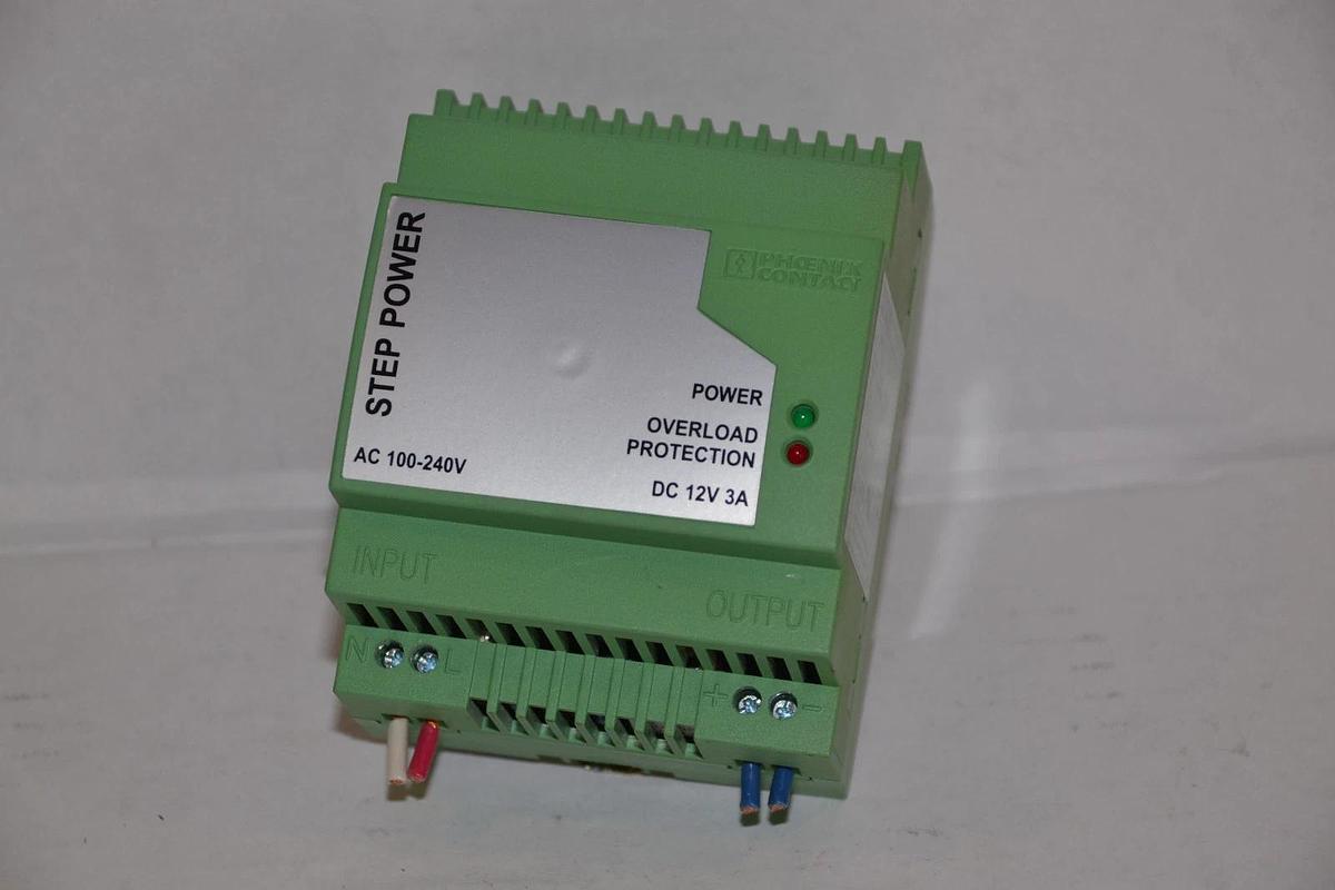 Used Phoenix Contact Step Power Overload Protector STEP-PS-100-240AC/12DC/3 12vdc