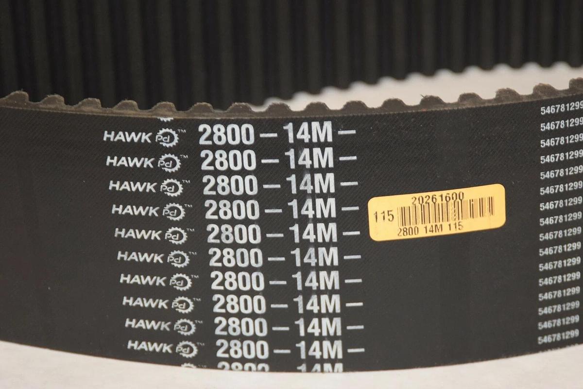 Used Continental ContiTech Hawk 2800-14M-115 Belt 20261600  2800 14M 115  HTD Belt