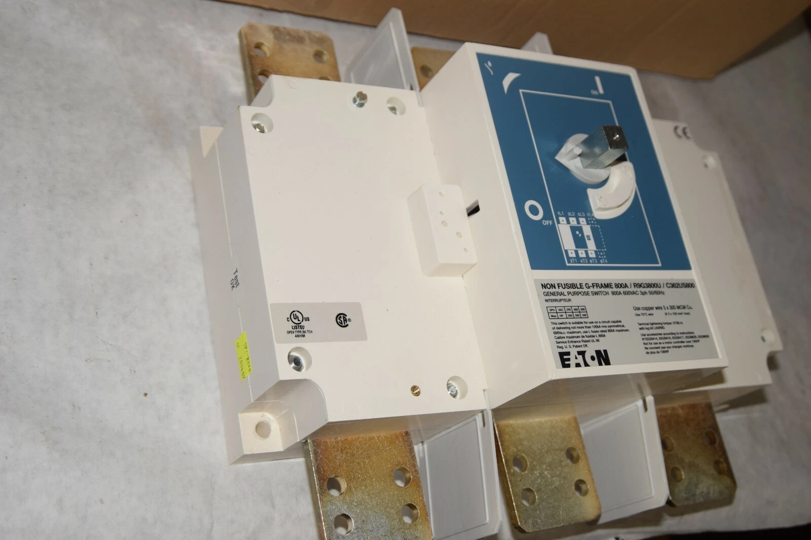 (New) Eaton YC362US800 R9G3800U / C362US800 800amp 3pole G frame rotary switch