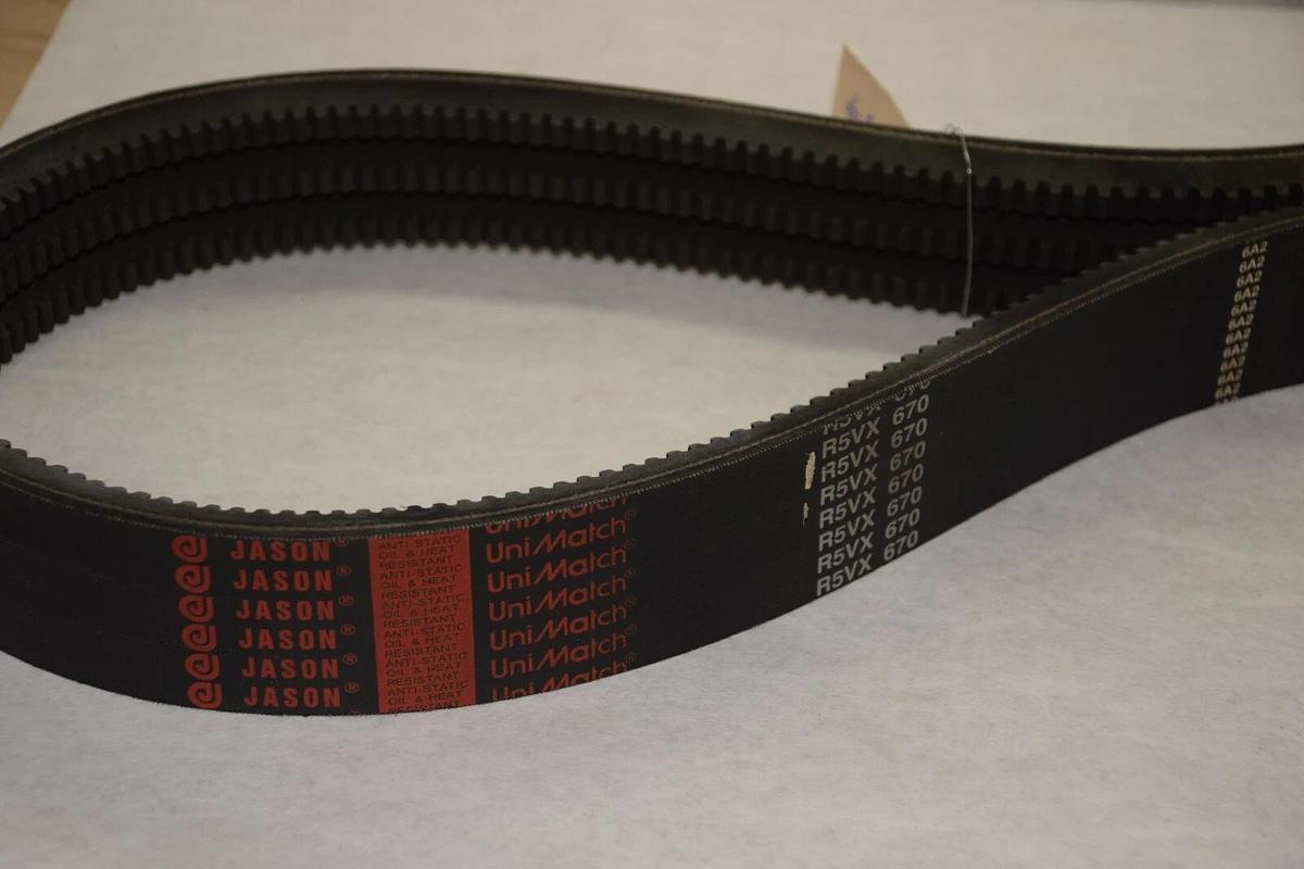 (NEW) JASON R5VX 670 6A2 R5VX6706A2 3/R5VX670 6A2  2" UNIMATCH COGGED V-BELT