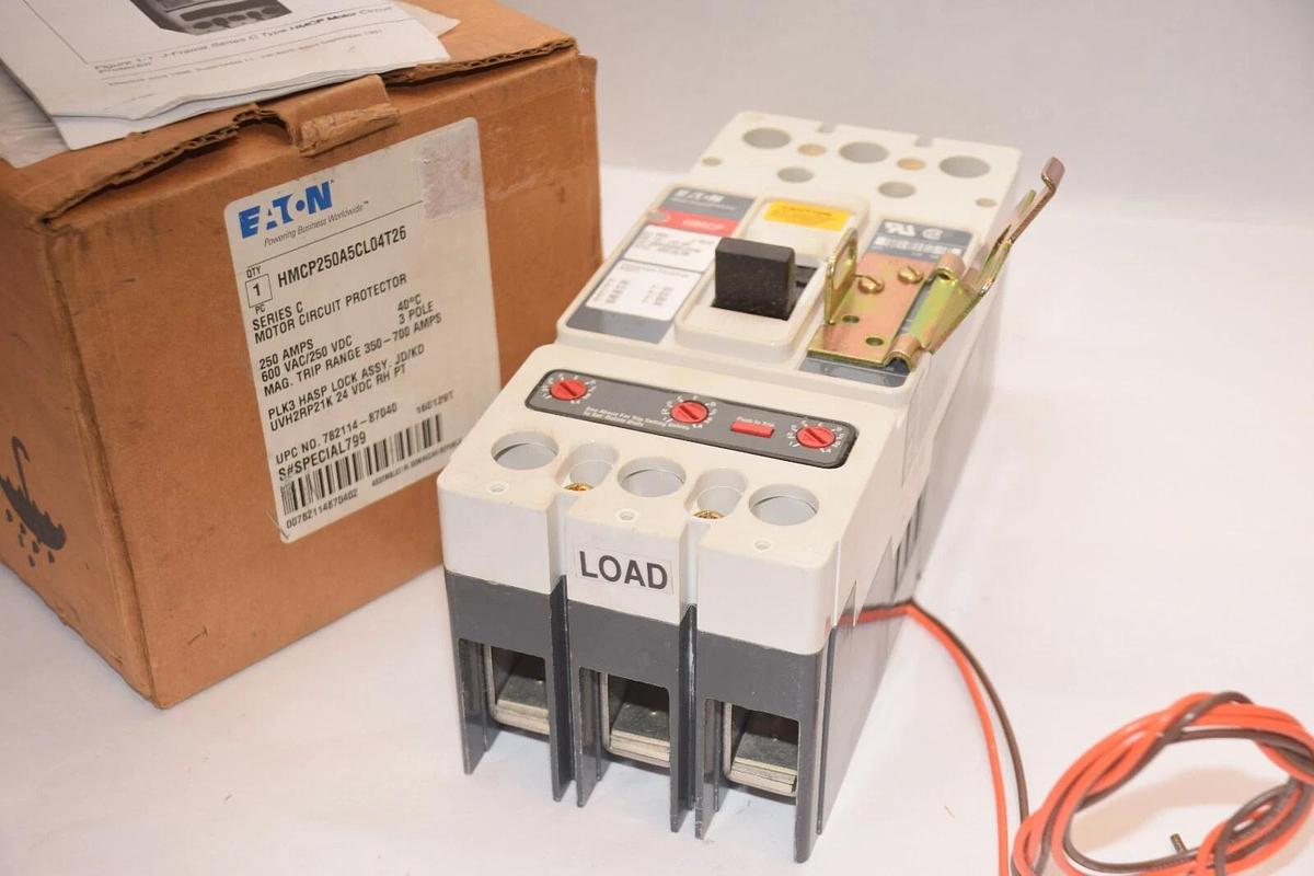 (NEW) EATON HMCP250A5CL04T26 250A 250 Amp 3P Series C Circuit Breaker