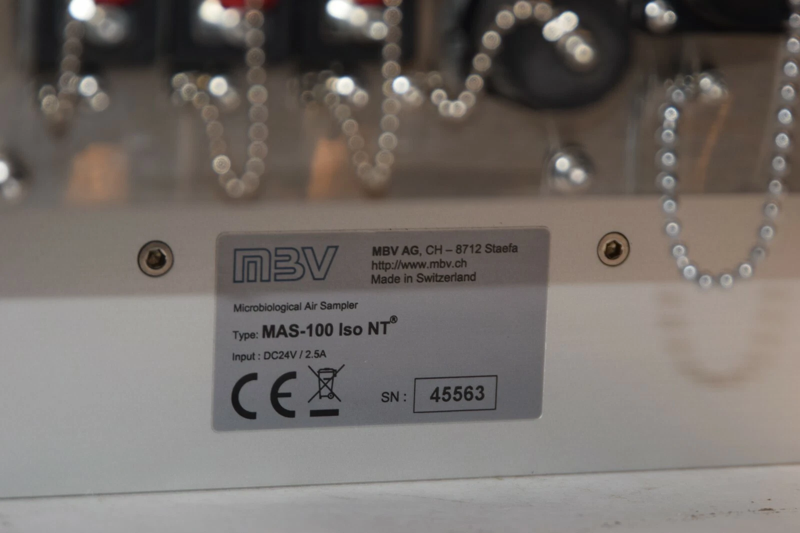 Used Microbiological Air Sampler EMD Millipore MBV MAS-100 Iso NT MH MAS100