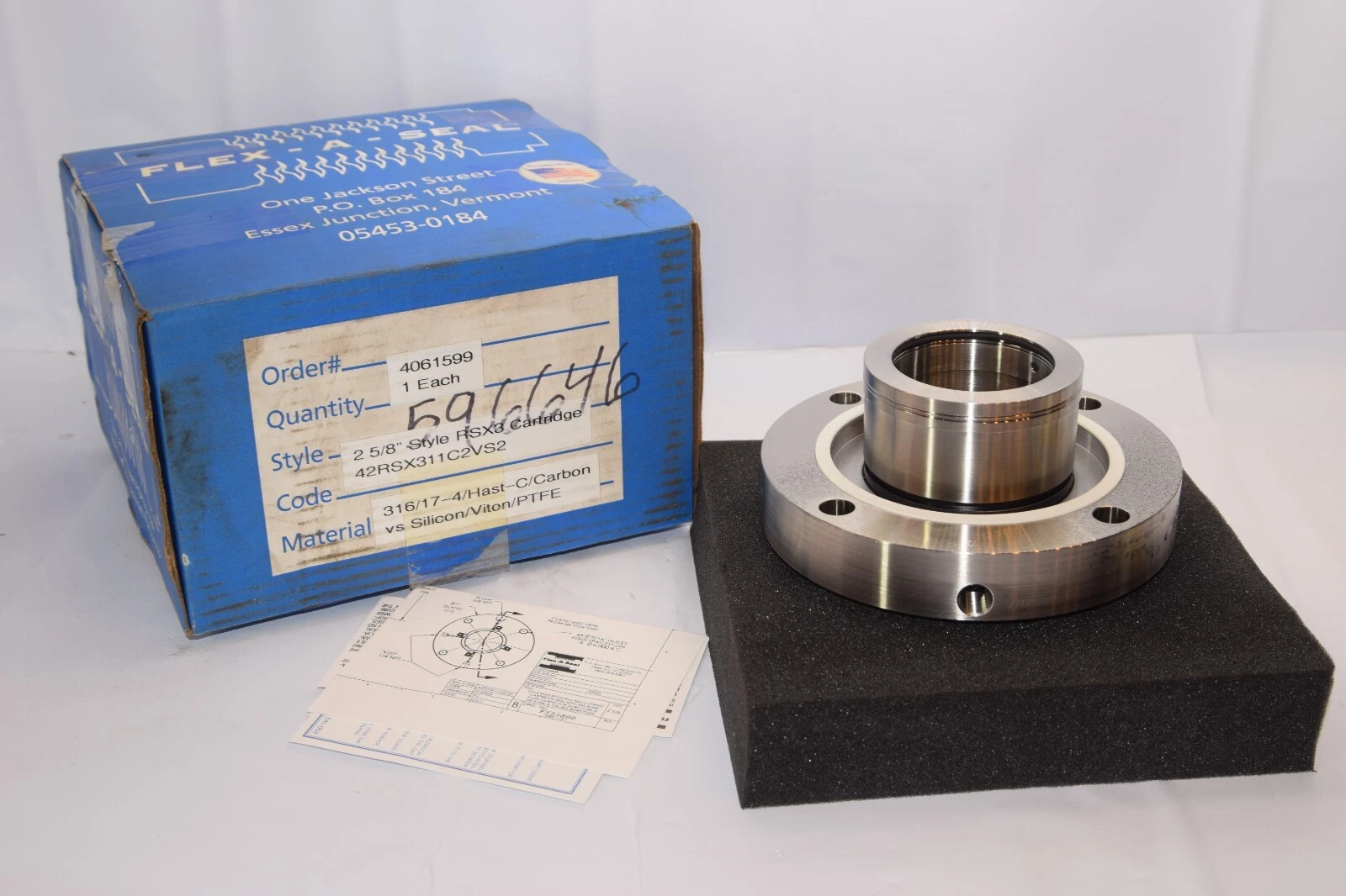 (NEW) FLEX-A-SEAL 4061599 RSX3 42RSX311C2VS2 2-5/8" Cartridge Seal