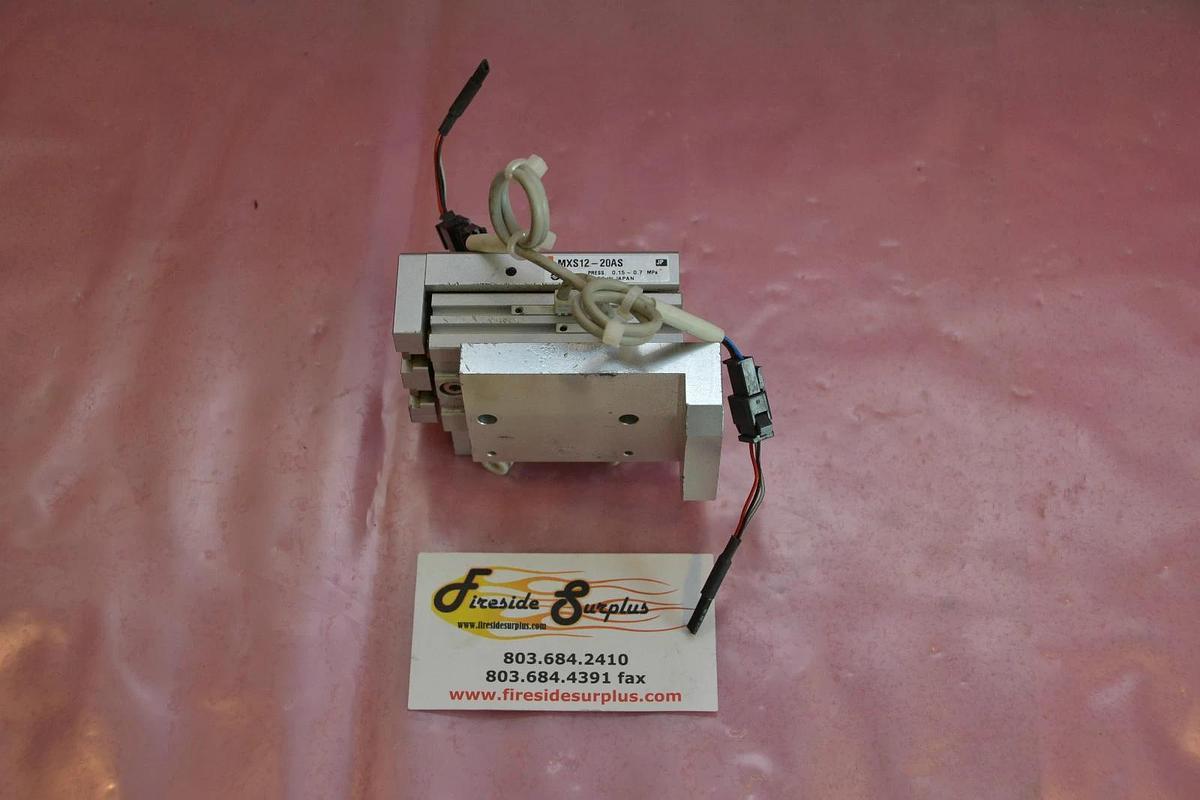 Used SMC CYLINDER SLIDE TABLE MXS12-20AS MXS12 20AS MXS1220AS