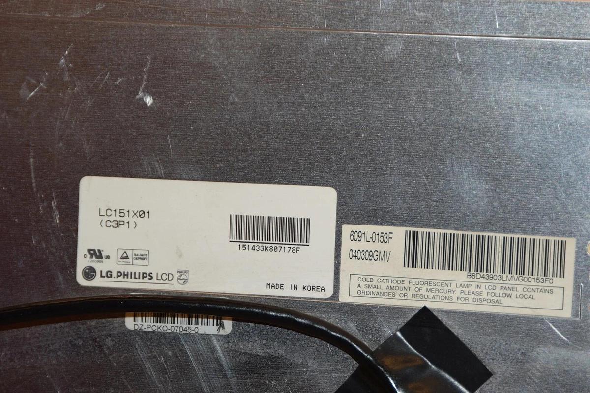 Used LG PHILIPS LCD LC151X01 6091L-0153F 15" Liquid Crystal Display Screen