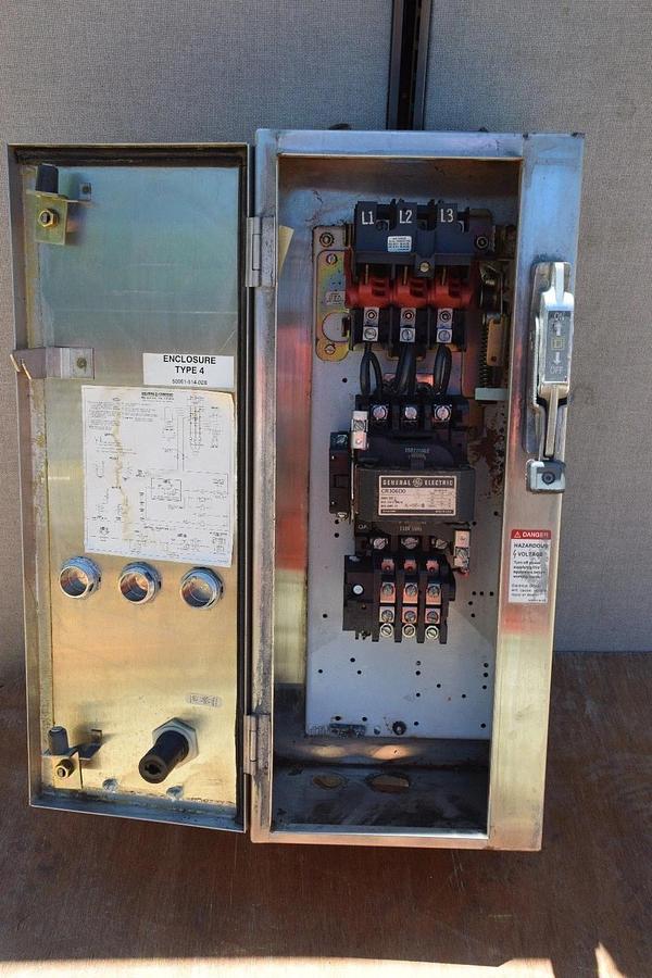 Used Square D S/S 8538-SCW34 Stainless steel GE Size 2 CR306D0 Starter contactor