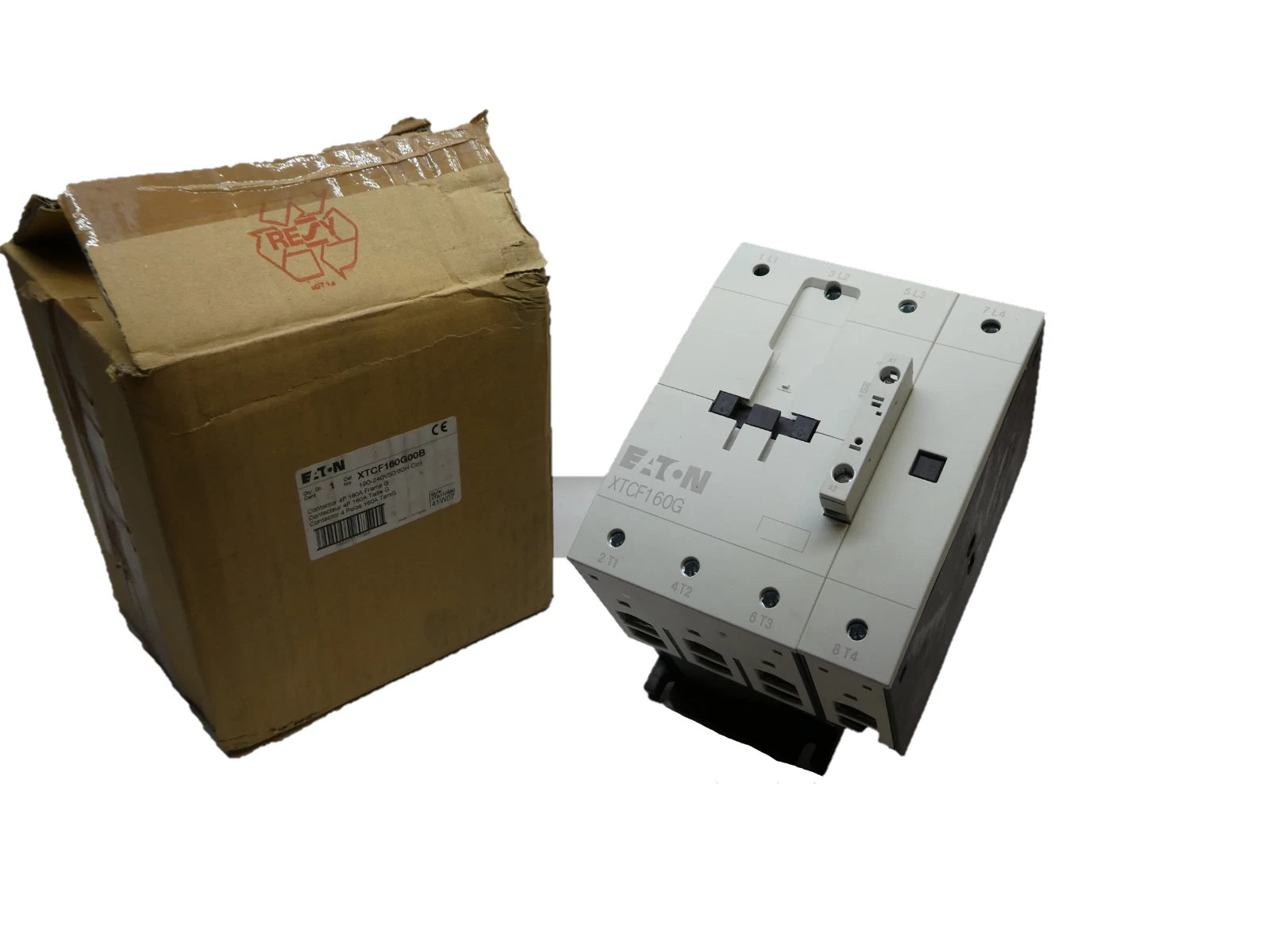 Used (New) Eaton XTCF160G00B 4 pole 160 Amp Contactor 190-240 Volt Coil