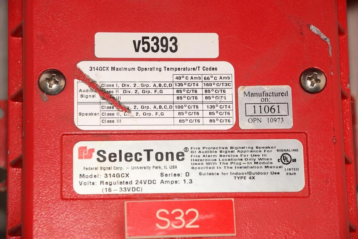 Used Federal Signal Division Selectone 314GCX  314GCX-024R  Audible Signaling device