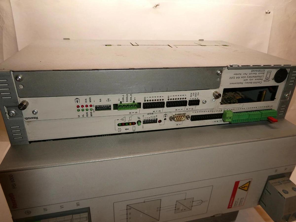 Used Rexroth Bosch  Inverter R911330141-AF1 PSI 6300.637L1 PSI6000 w/ card 1070091802