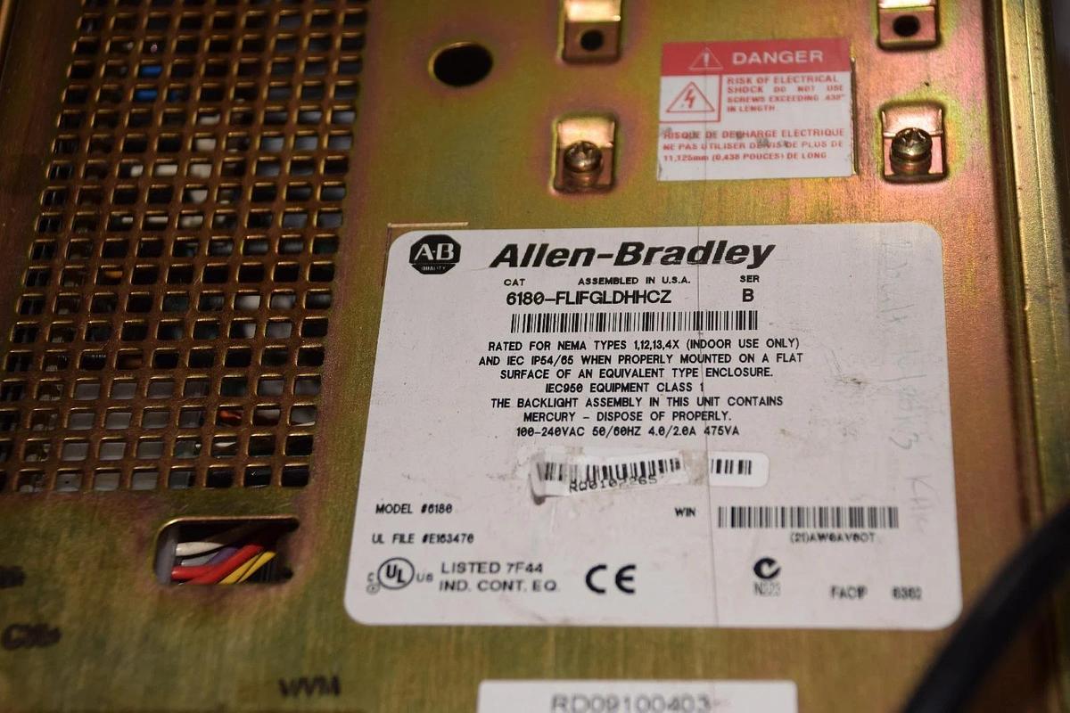 Used ALLEN BRADLEY 6180 INDUSTRIAL COMPUTER 6180-FLIFGLDHHCZ