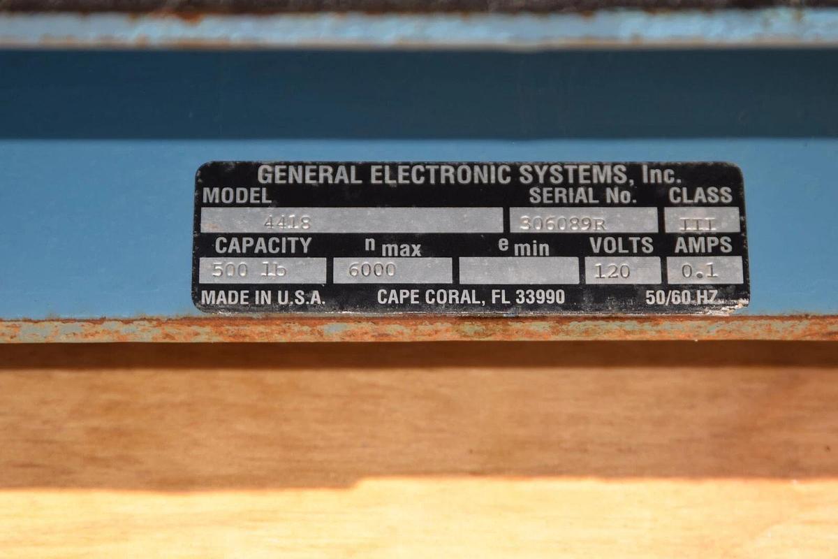 Used GENERAL ELECTRONIC 4418 500lb Scale w/ Condec Scale Indicator UMC600AAAC S/S USA