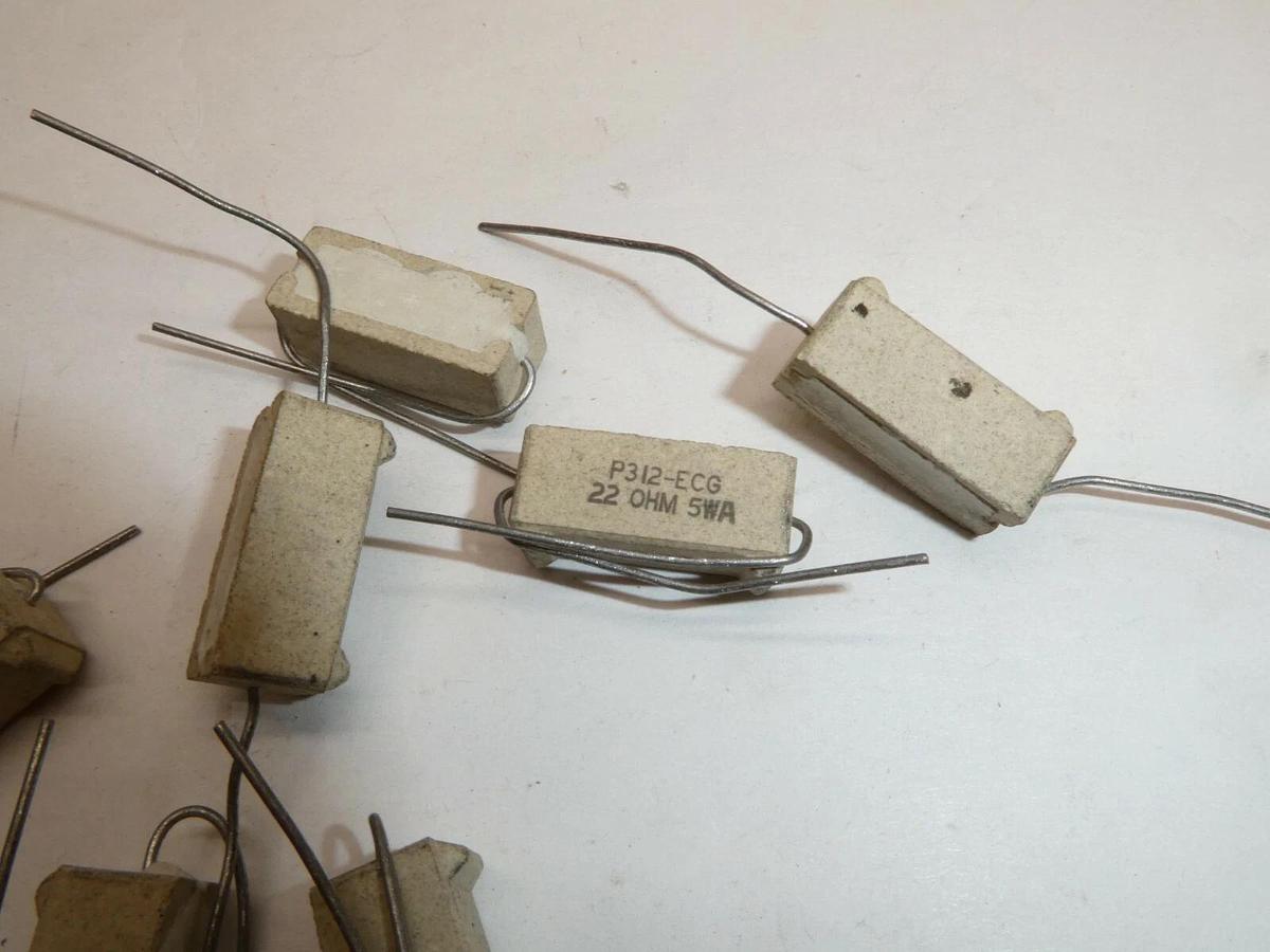 (NEW - Lot of 15) P312-ECG 22 Ohm 5WA Cement Resistor