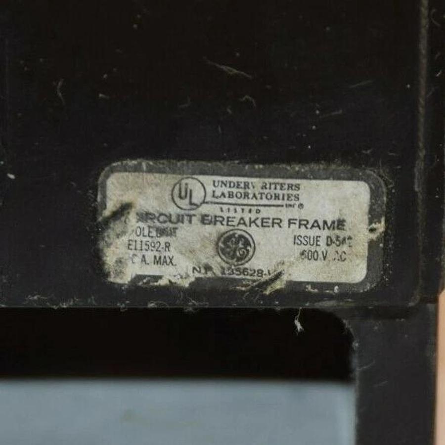 Used GE E11592-R E11592R 225A 600Vac Adj. 675-2250A Circuit Breaker