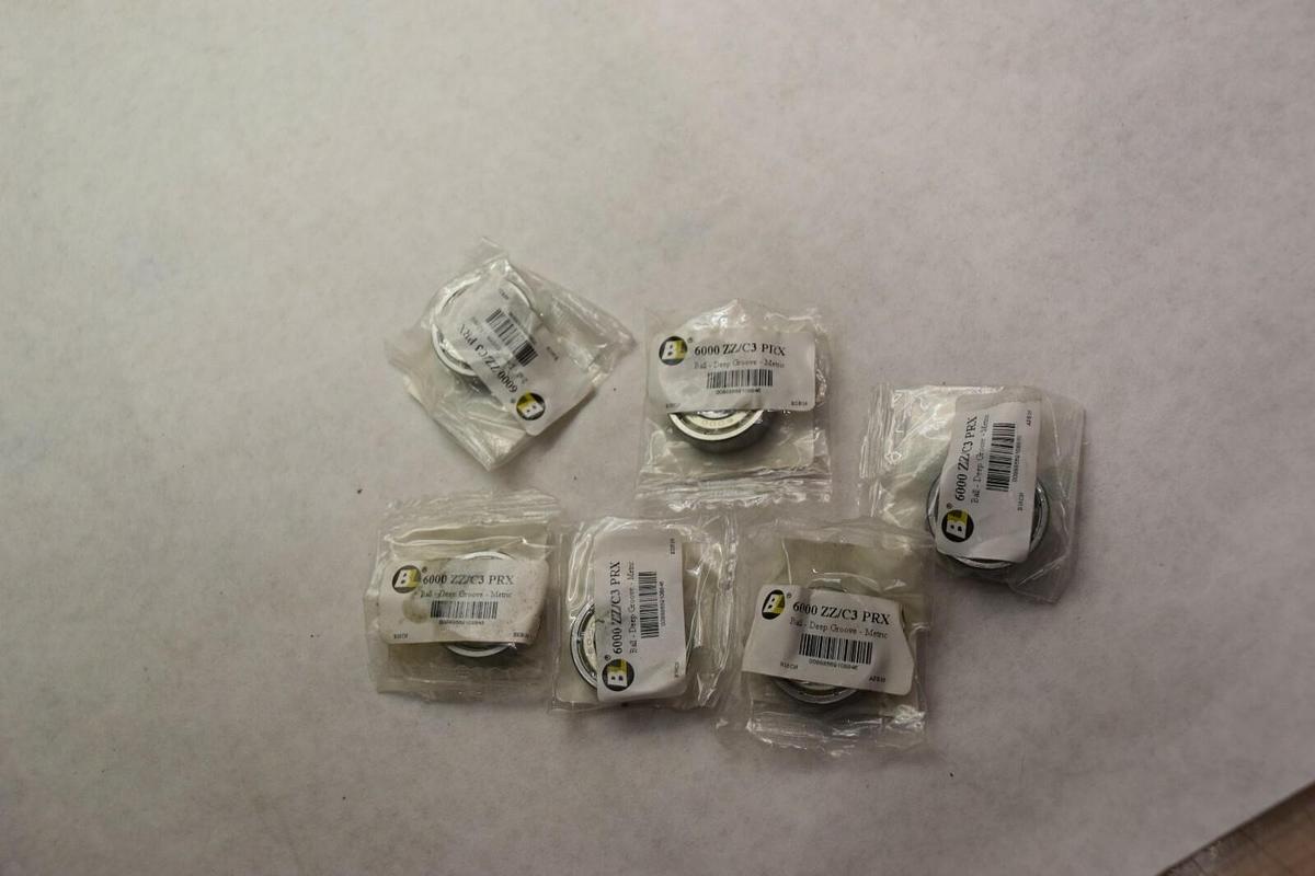 NEW (LOT OF 6) BL 6000 ZZ/C3 PRX DEEP GROOVE BEARING