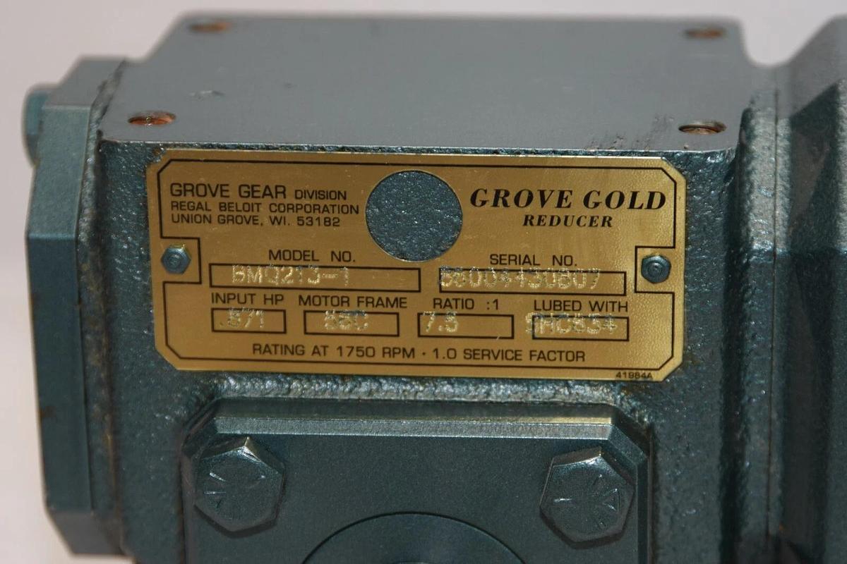 (NEW) GROVE GOLD DIVISION Dual Gear Reducer BMQ213-1 0.871Hp 7.5:1 1750rpm 56c