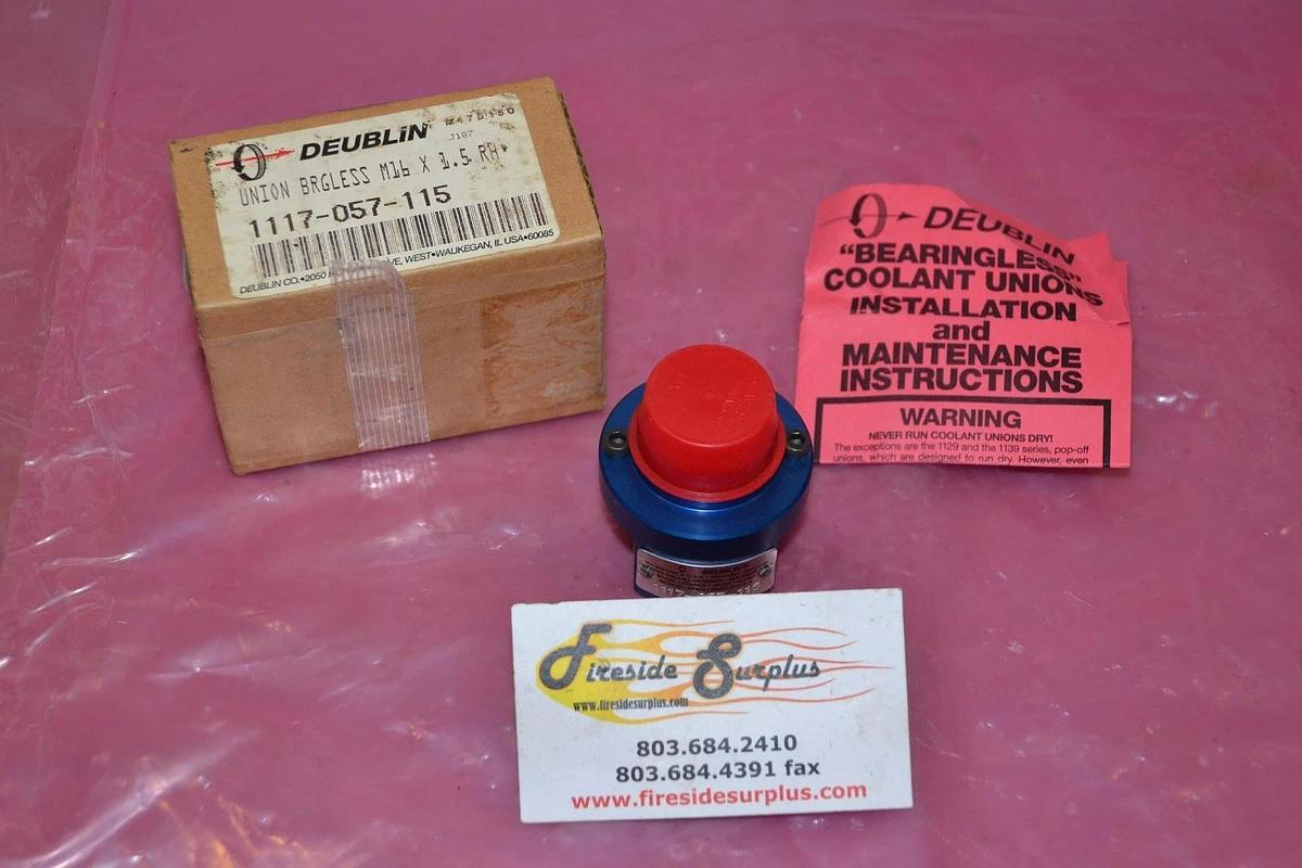 DEUBLIN BEARINGLESS UNION 1117-057-115 1117 057 115 1117057115 M16 X 1.5 RH NEW