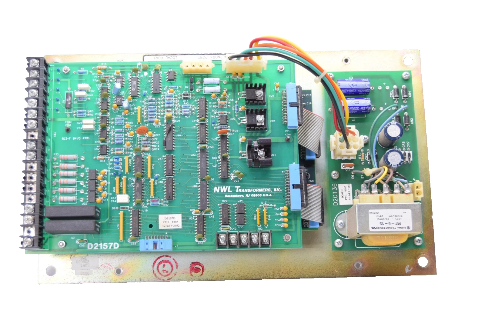 Used NWL Transformers Inc. D2157D Signal Optimizer PCB Circuit Board w/ D20136
