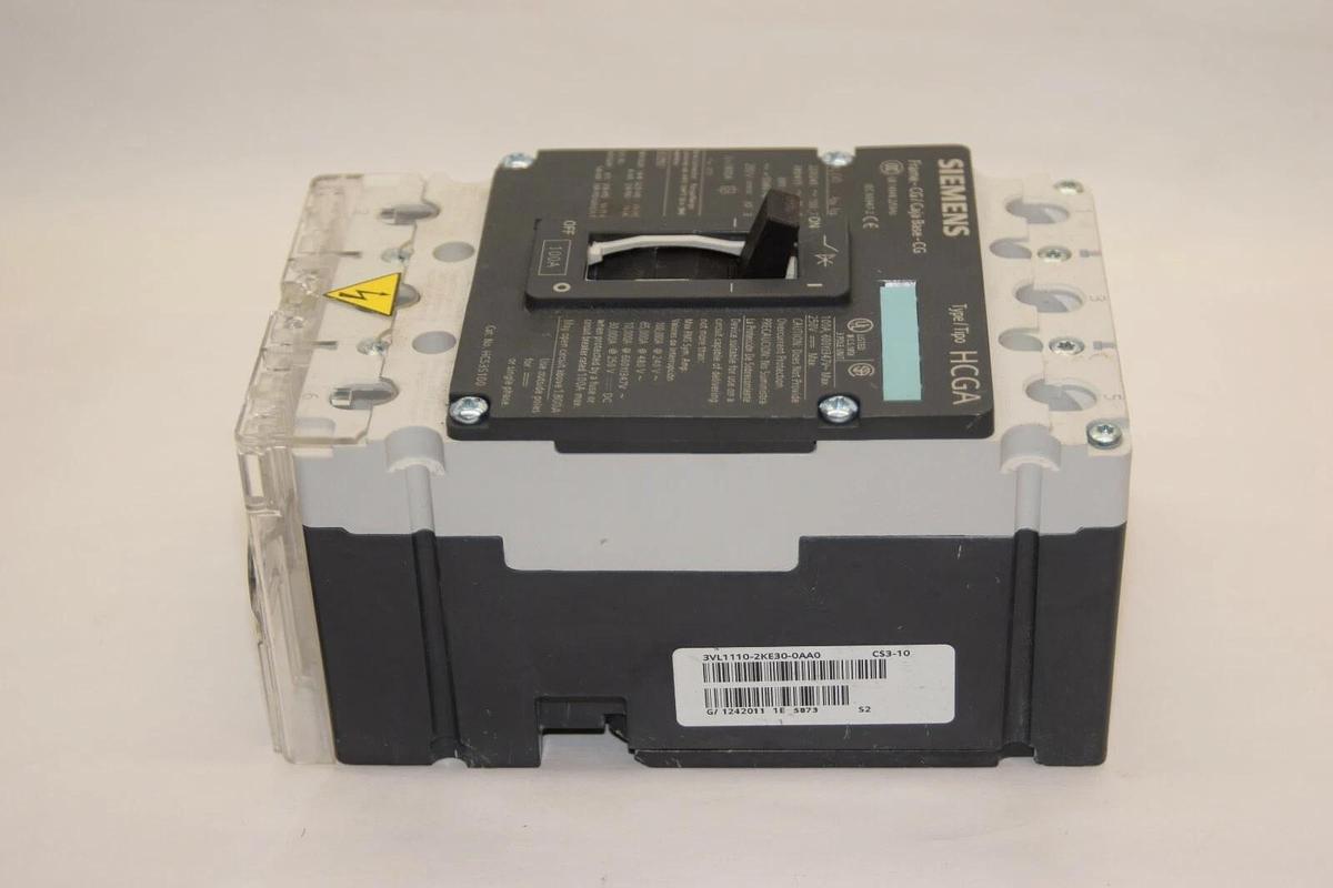 SIEMENS HCGA 100 Amp Breaker 3VL1110-2KE30-0AA0 3VL11102KE300AA0 HCS3S100 100A