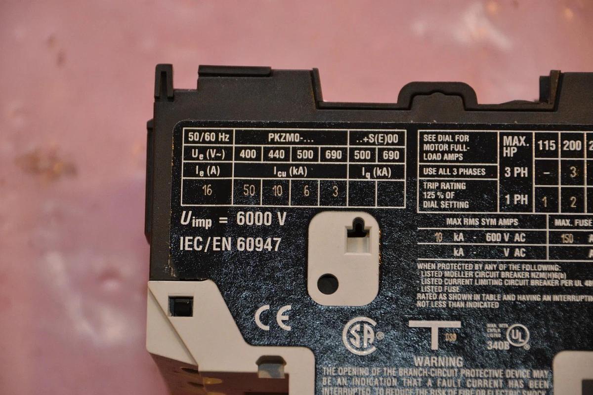 Used KLOCKNER-MOELLER RELAY MODULE PKZM0-16 PKZM0 16 PKZM0 16