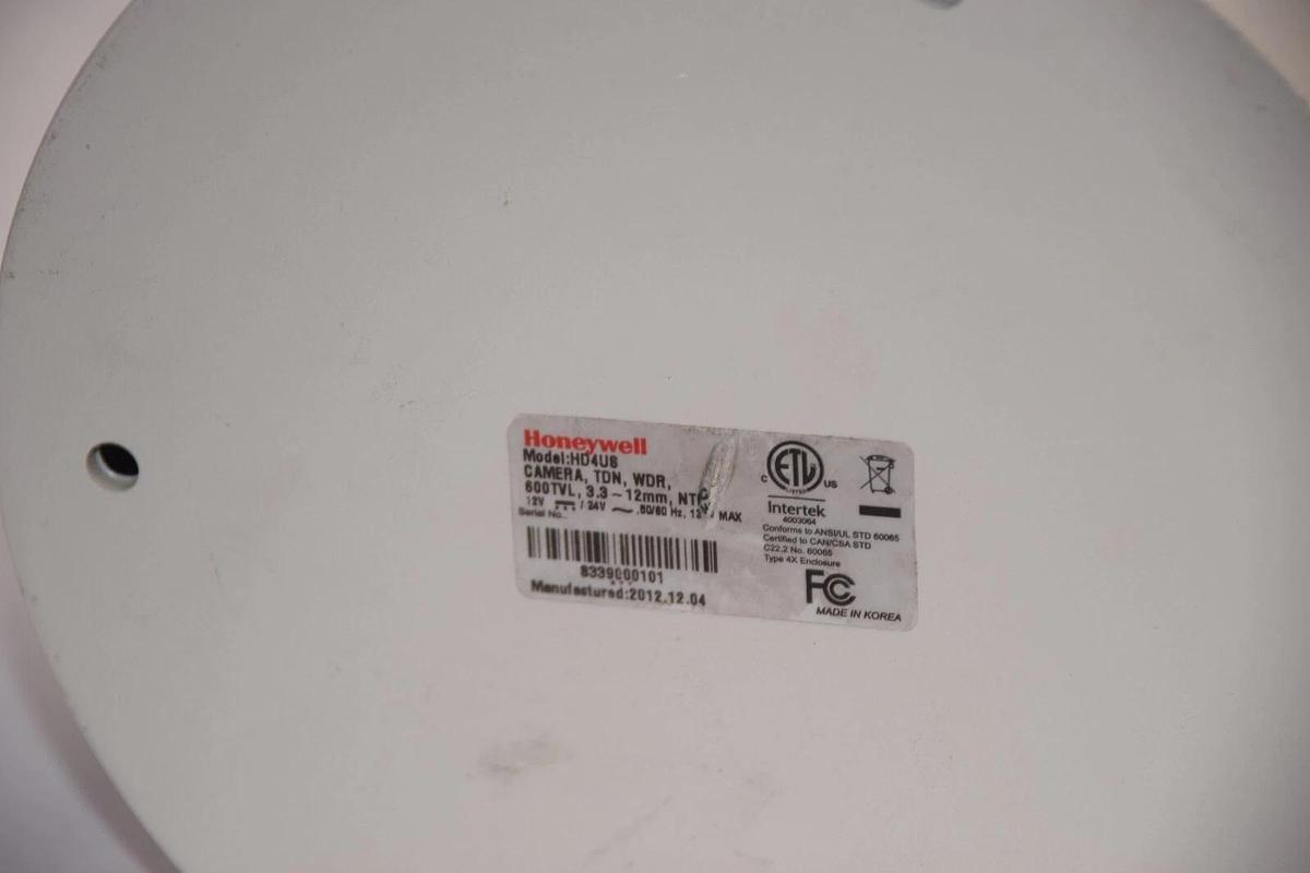 (NEW) HONEYWELL HD4US 600TVL 3.3-12mm 24V Wide Dynamic Fixed Camera