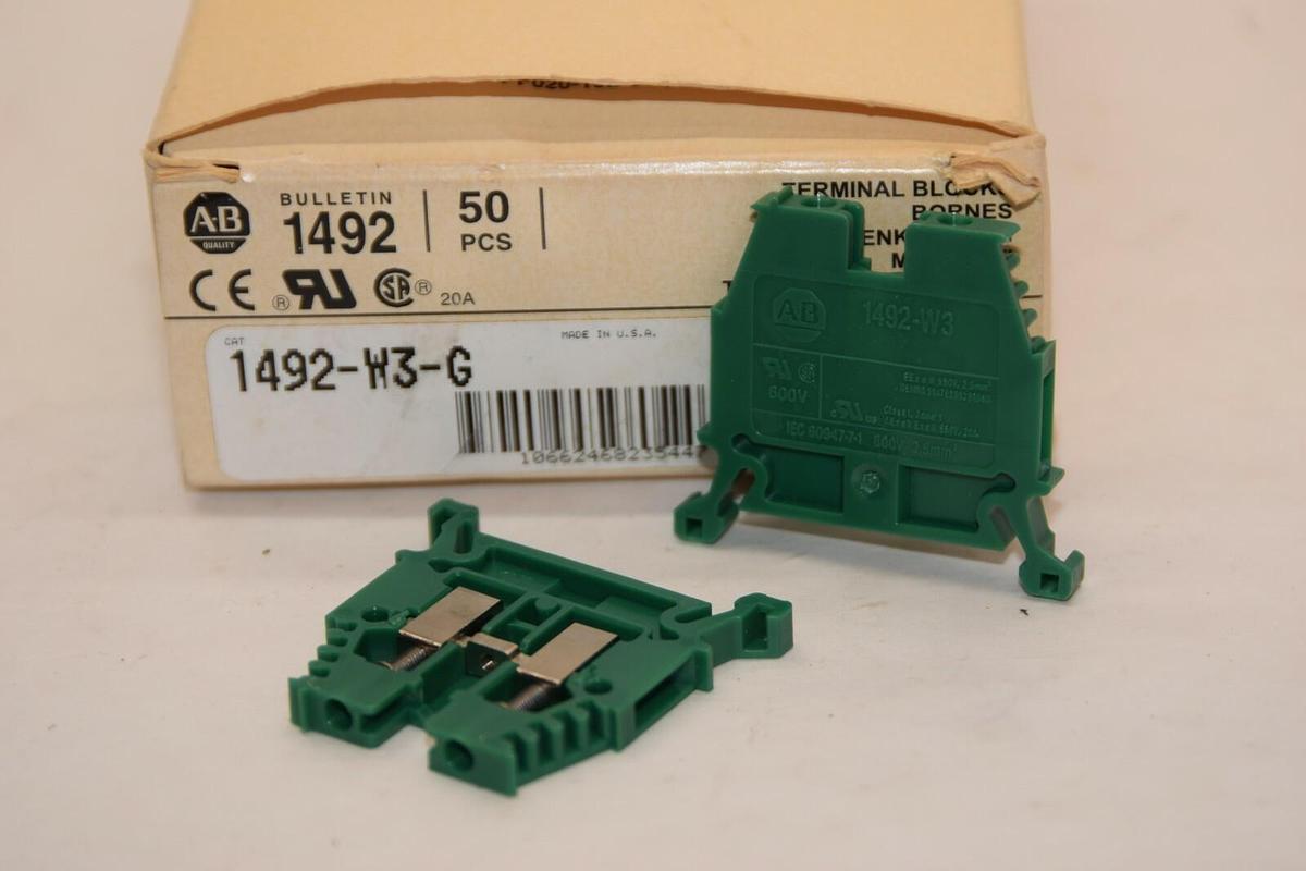 (NEW - Box 50) ALLEN BRADLEY 1492-W3-G 1492W3G Terminal Block