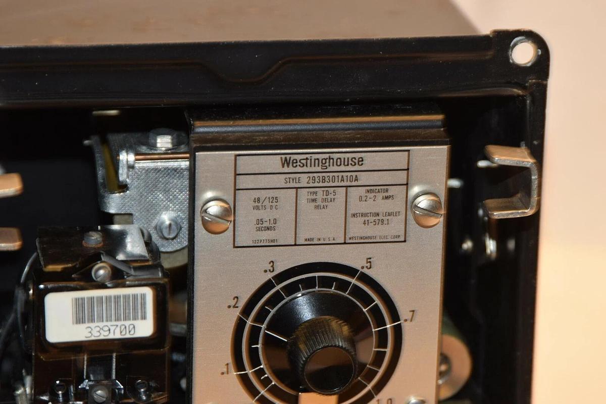 Refurbished WESTINGHOUSE 293B301A10A Type TD-5 0.2-2A 48/125Vdc Time Delay Relay