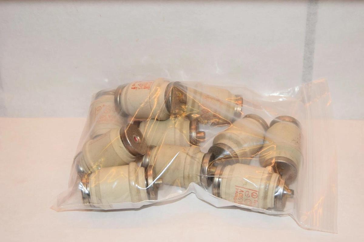 (NEW - Lot of 10) ORIGINAL DIAZED 100A 100Amp 500V Trag Fuse