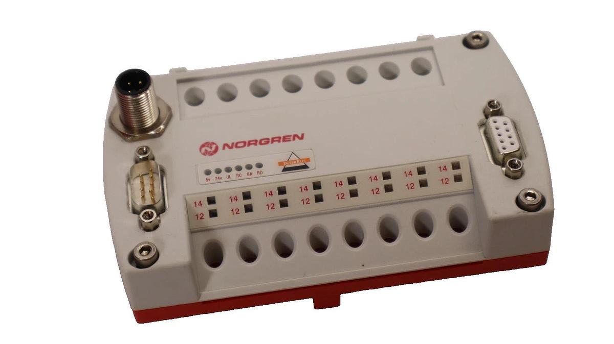 Norgren VM10IBFNB00080 , VM10IBFNB-00080 Tophat Base for 8 Stat. Sol Valve (New)