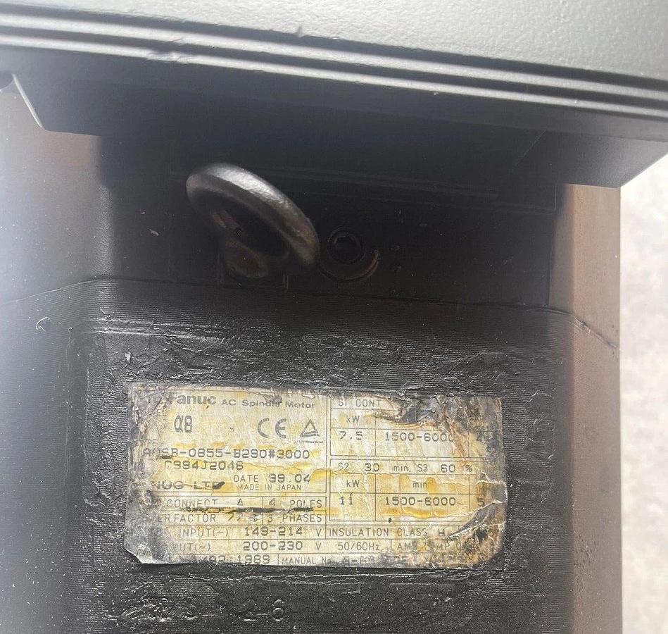 Refurbished Fanuc AC Spindle Motor A06B-0855-B290#3000 A06B-0855-B290 7.5kw 11kw 3ph REBUILT