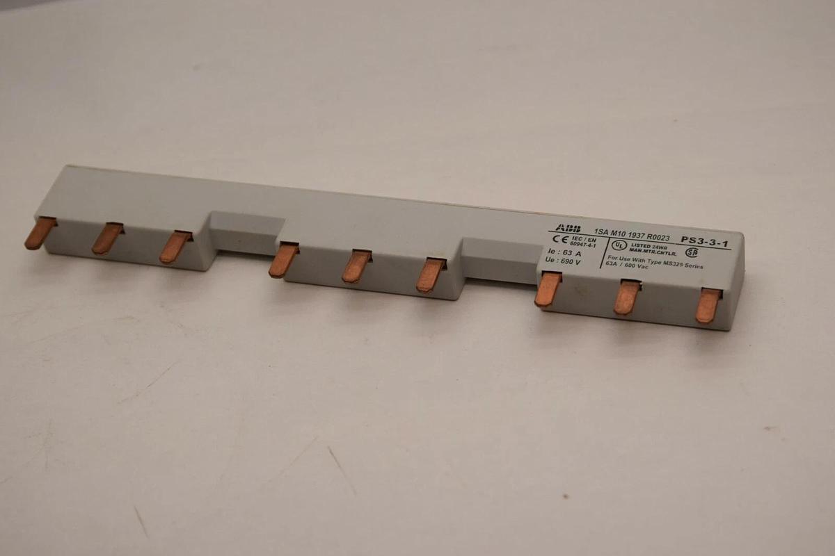 (NEW) ABB PS3-3-1 1SAM101937R0023 63A 690V Busbar