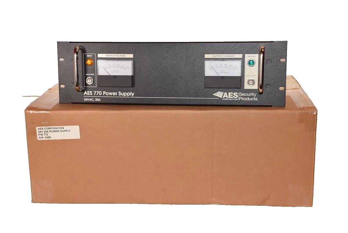 AES Security Products 770 Power Supply 24v 20a 770-24v-20a 110/120v (NEW)