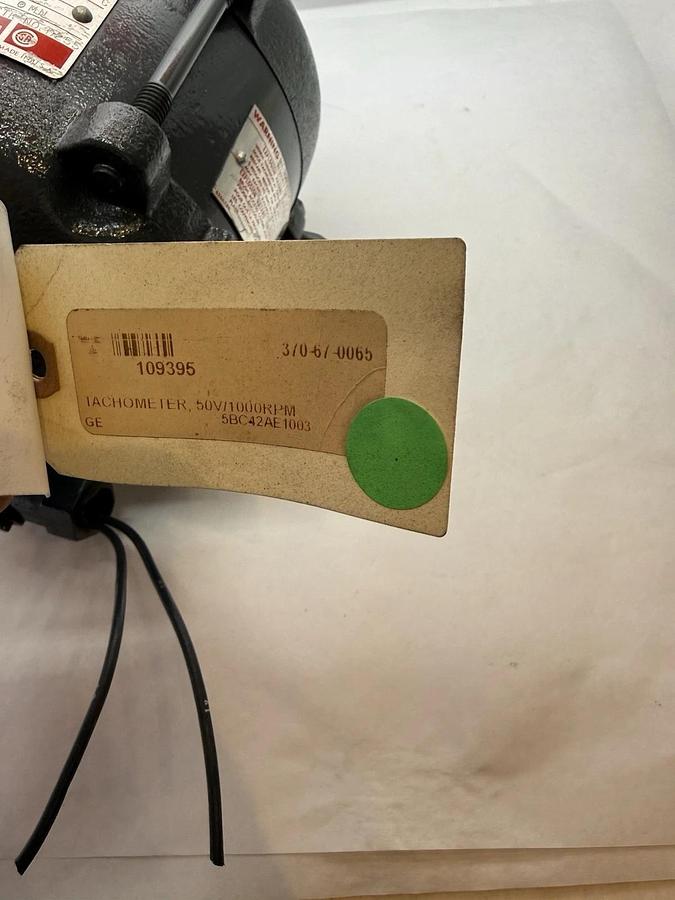 GE Motor 5BC42AE1003A Explosion Proof Permanent Magnet Tach Generator Tachometer