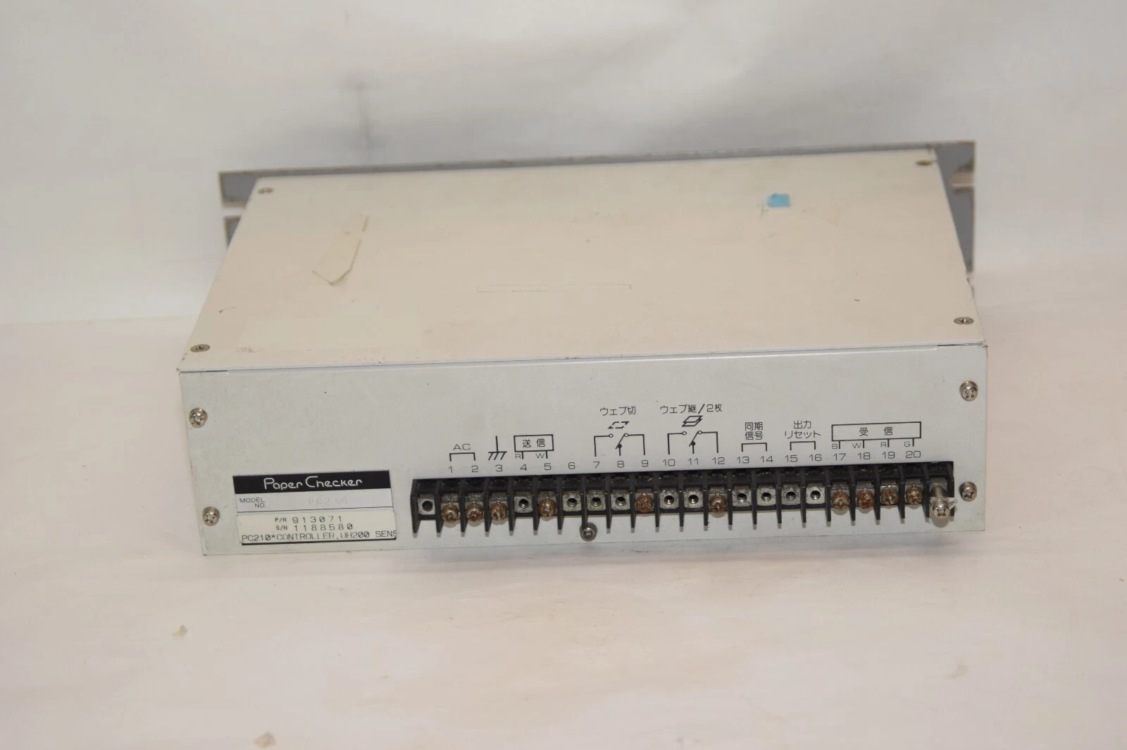 Used NIRECO PC210 913071 Paper Checker Controller