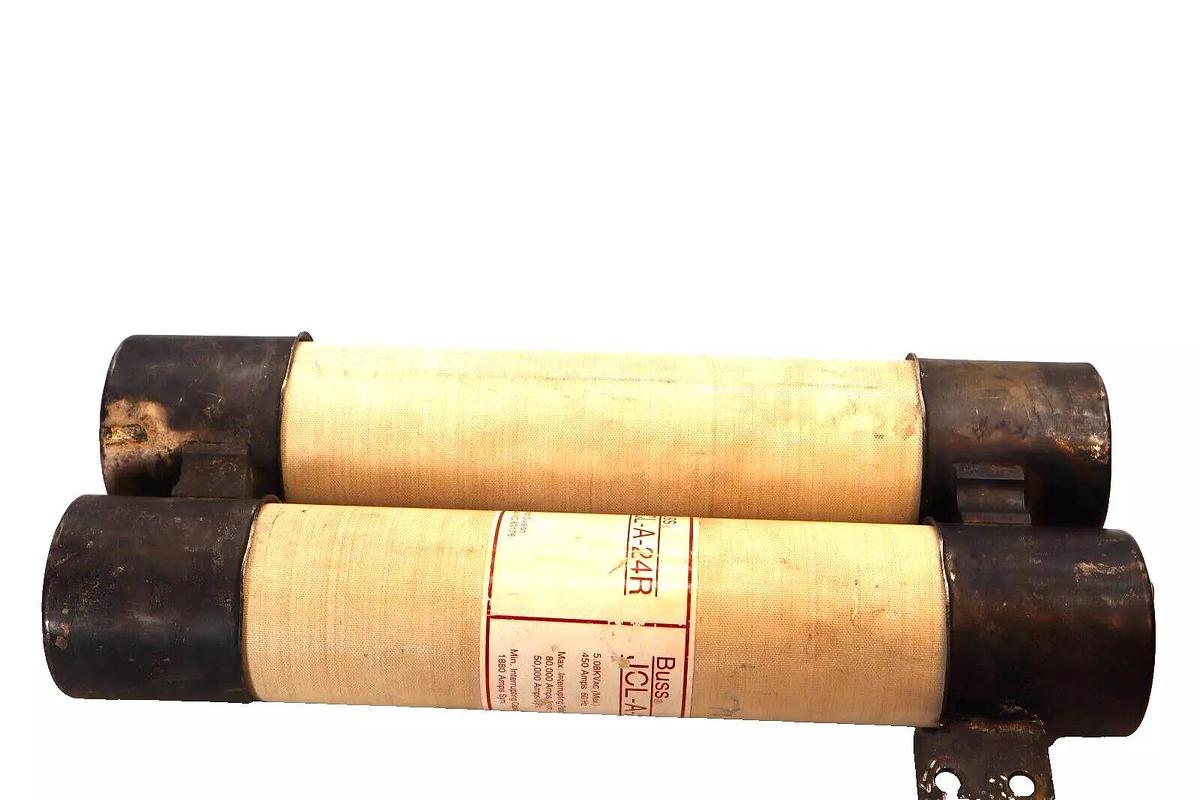 Used BUSS JCL-A-24R 450A  450 Amp JCLA24R 60Hz Fuse Cartridge