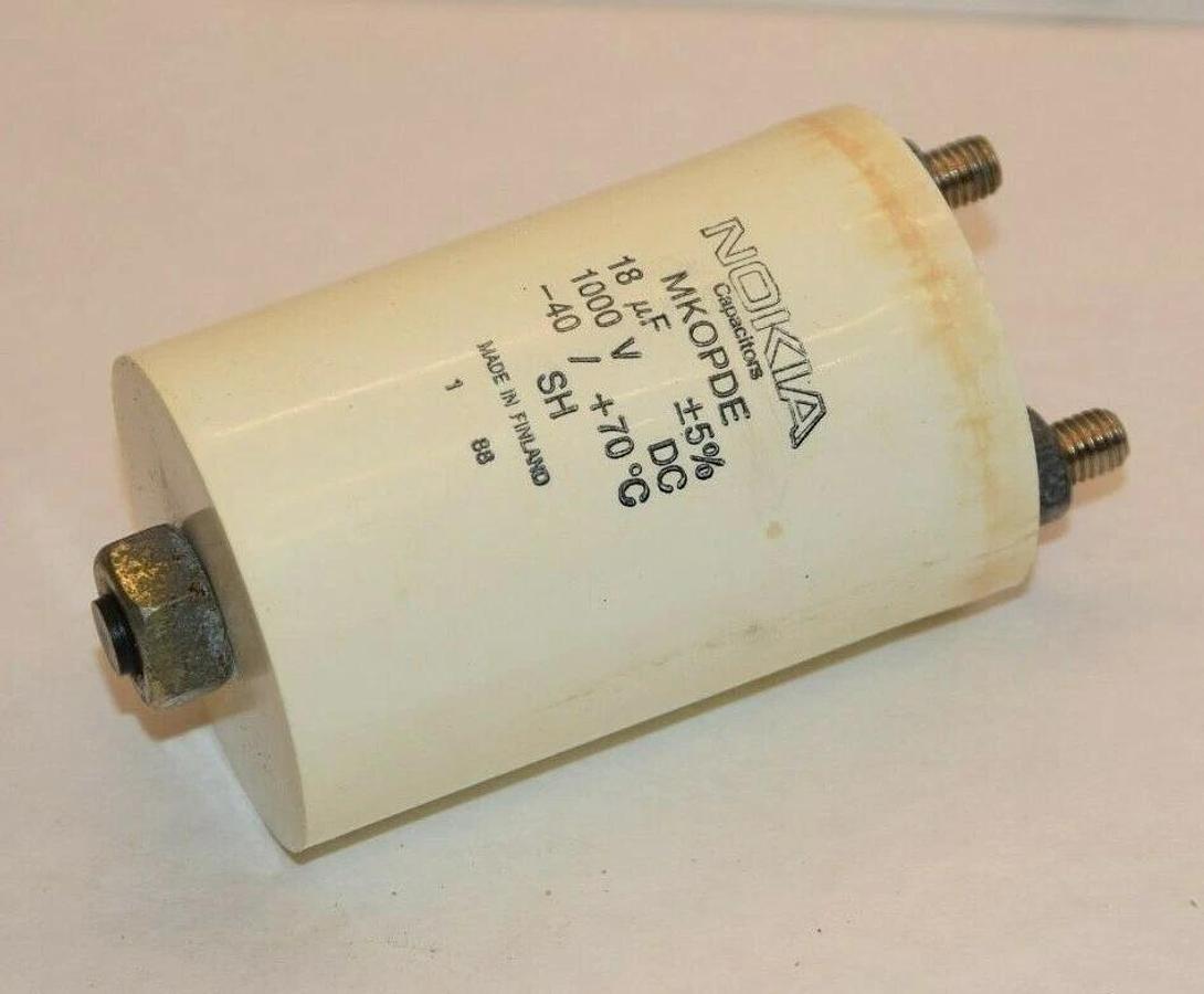 Used NOKIA MKOPDE 18uF 1000V -41 / +70°C Capacitor 1000VDC 1000 VDC 18 uf