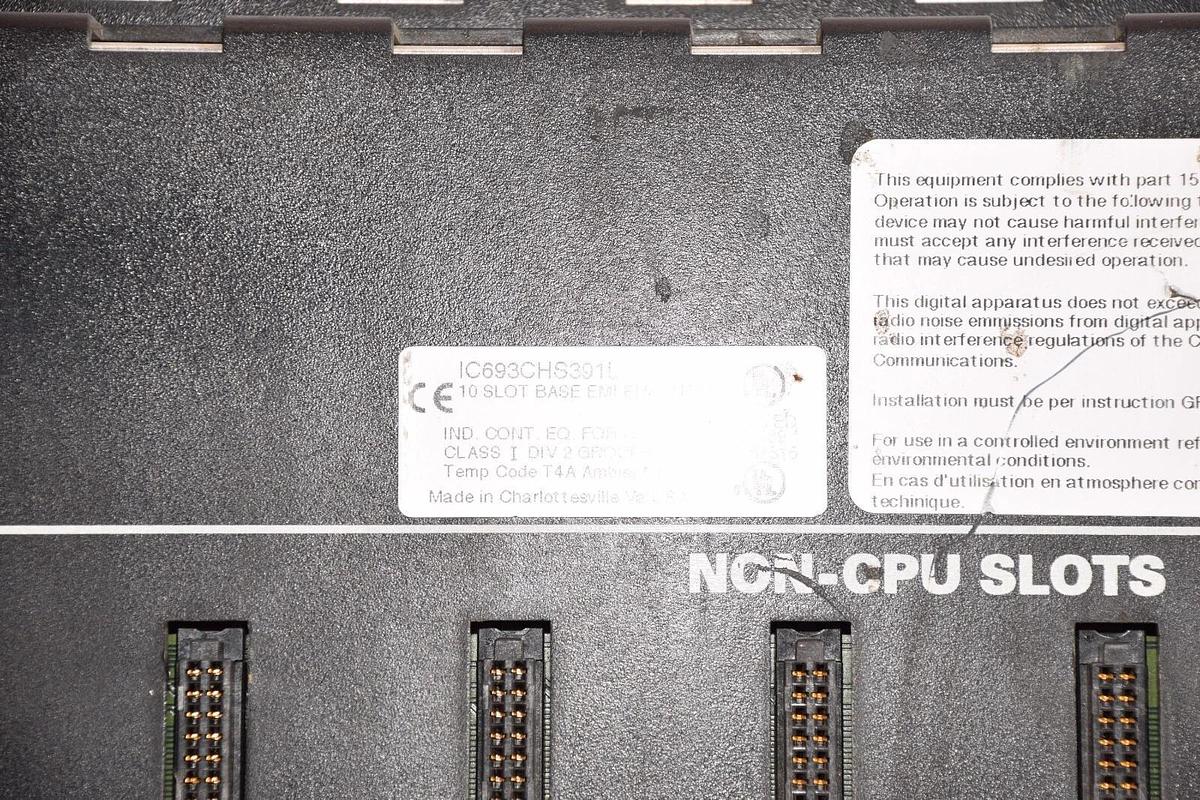 Used (Lot of 5) GE FANUC / ALSTOM IC693CHS391L 10-Slot Expansion Rack