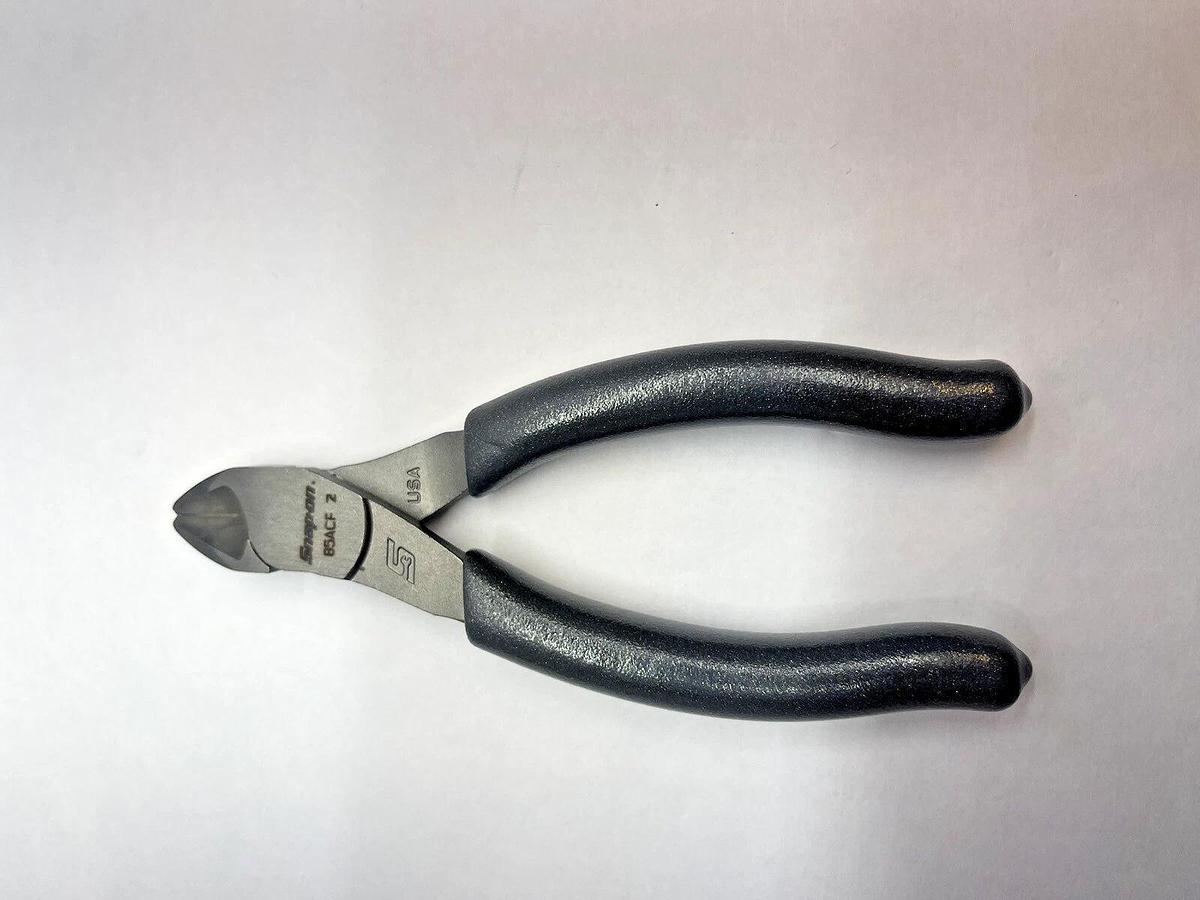 Used Snap-on Tools NEW DARK TITANIUM 5" Soft Grip Diagonal Cutter Pliers 85ACFDT *NEW
