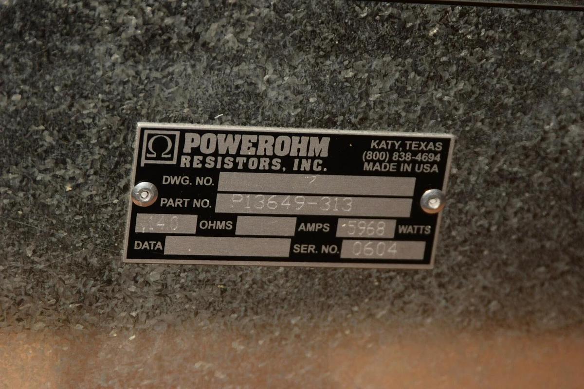 (NEW) POWEROHM P13649-313 14.0Ω 5968W Dynamic Resistor Bank