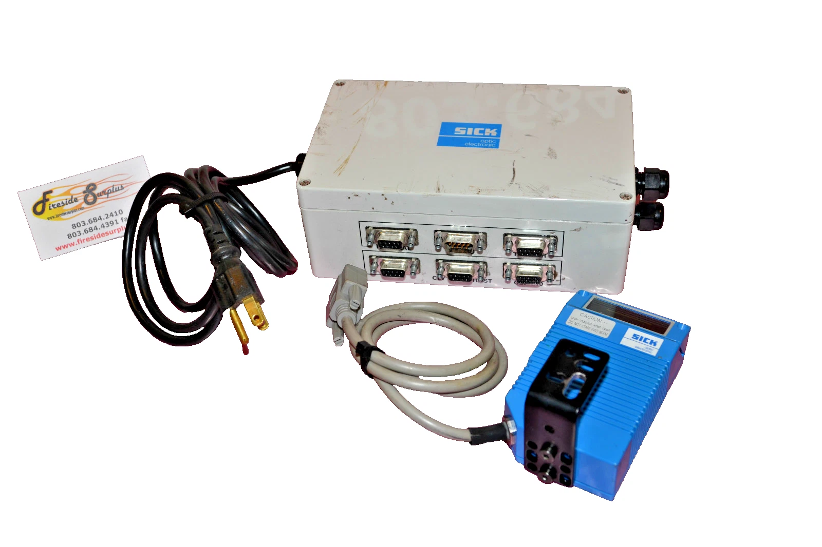 Used SICK Barcode Bar Code Scanner CLV212A1010 & Power Supply PS51-1000
