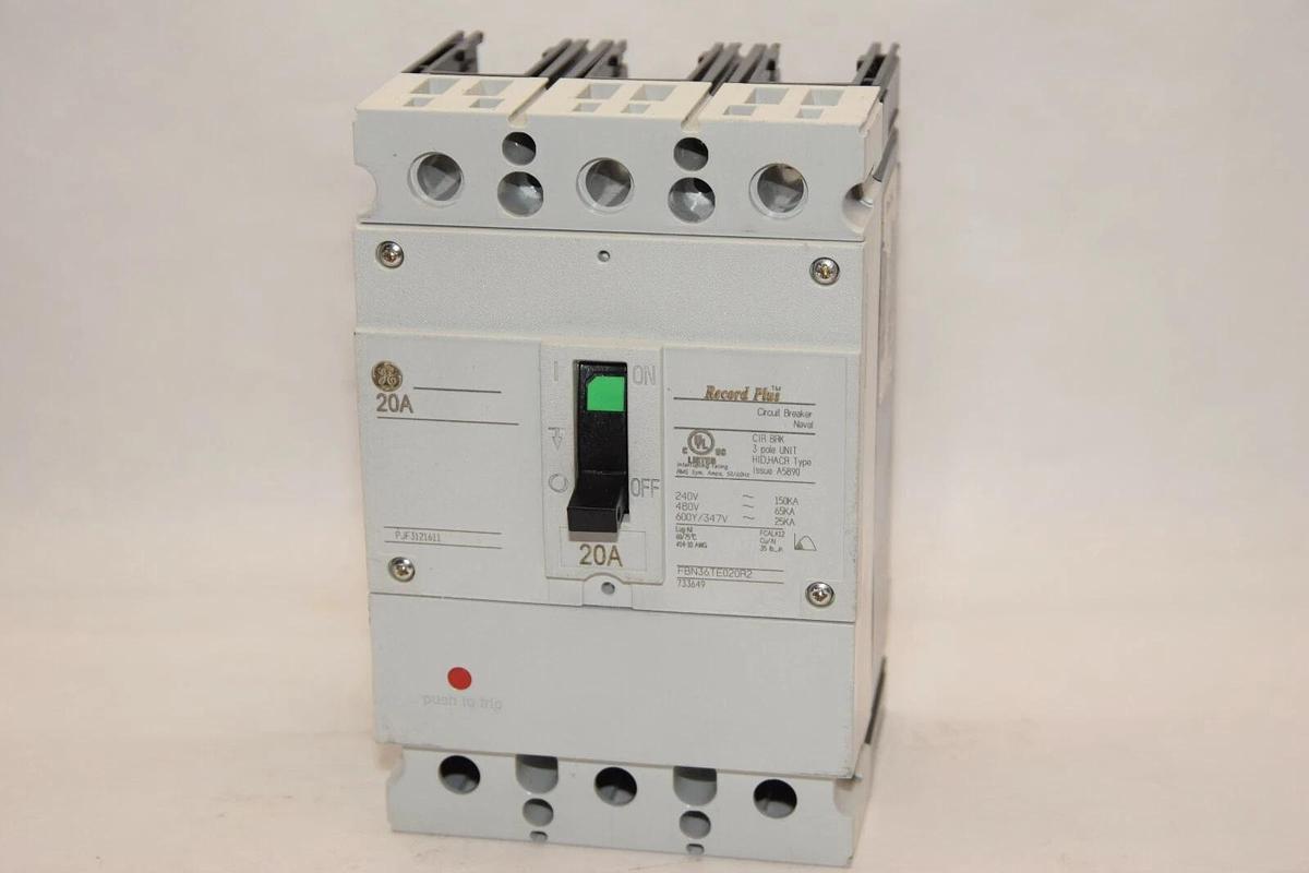 (NEW) GE GENERAL ELECTRIC FBN36TE020R2 20A 20 Amp A Record Plus Circuit Breaker