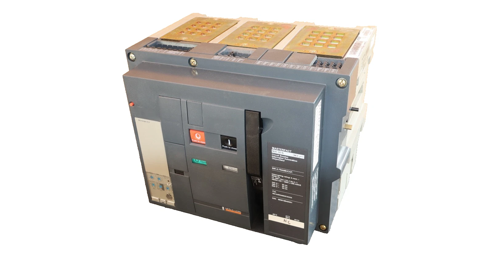 Refurbished Square D Circuit Breaker Masterpact NW08N 800A Micrologic 5.0 WG1AAR33A9SXFXXXXX