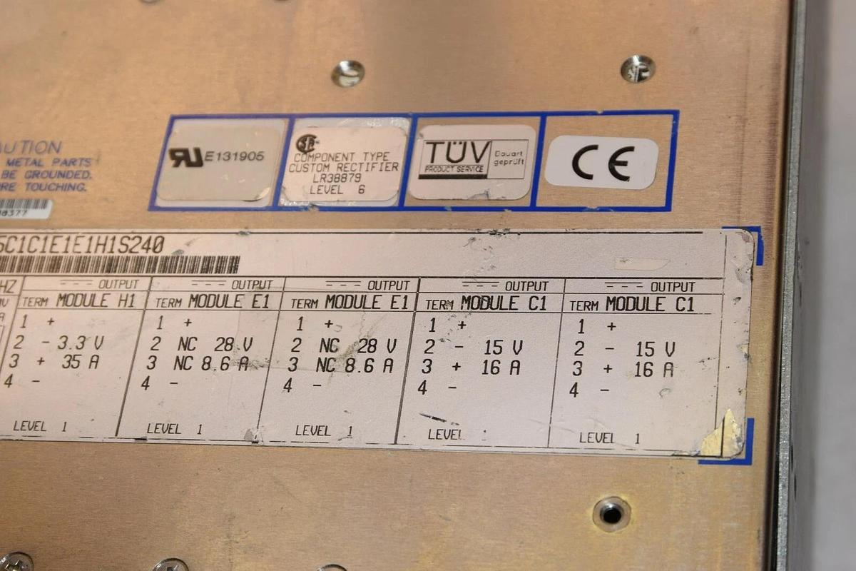 Used POWER-ONE HPM5C1C1E1E1H1S240 3.3-28-28-15-15V , 35-8.6-8.6-16-16A Power Supply