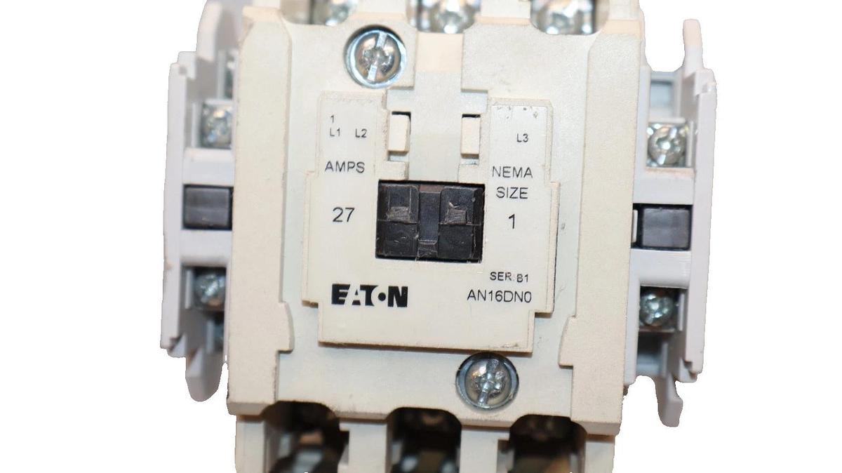 Used Eaton Starter AN16DN0 Size Sz 1 27A 27 Amp 575V Coil:120V