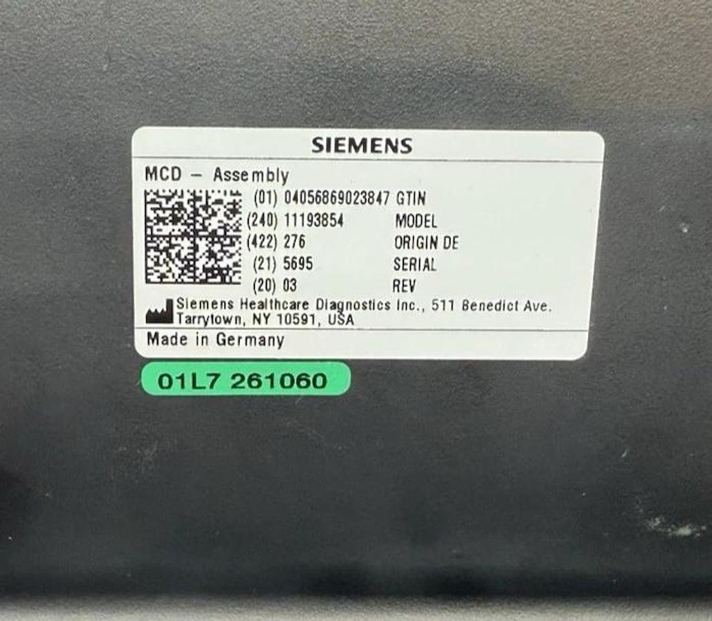Used Siemens Healthcare Medical, MCD Assembly Touchscreen Display Barcode, 11193854