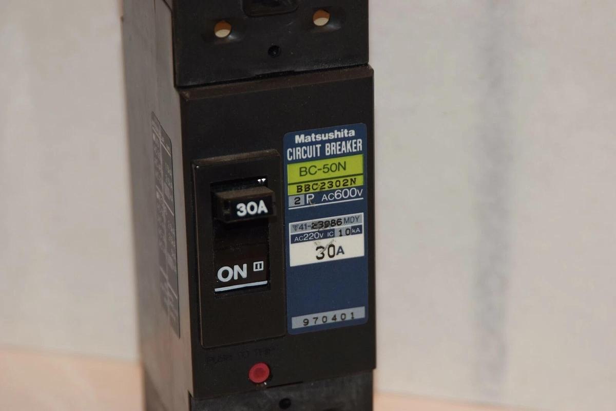 Used MATSUSHITA 30 amp Circuit Breaker BC-50N BBC2302N 2 pole 30A 30 A