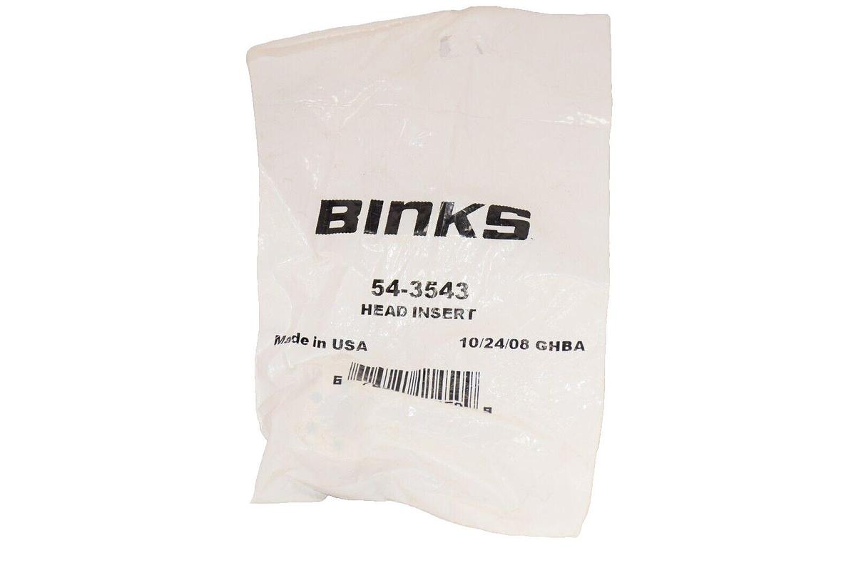 (NEW) BINKS 54-3543 , 543543 Head Insert USA