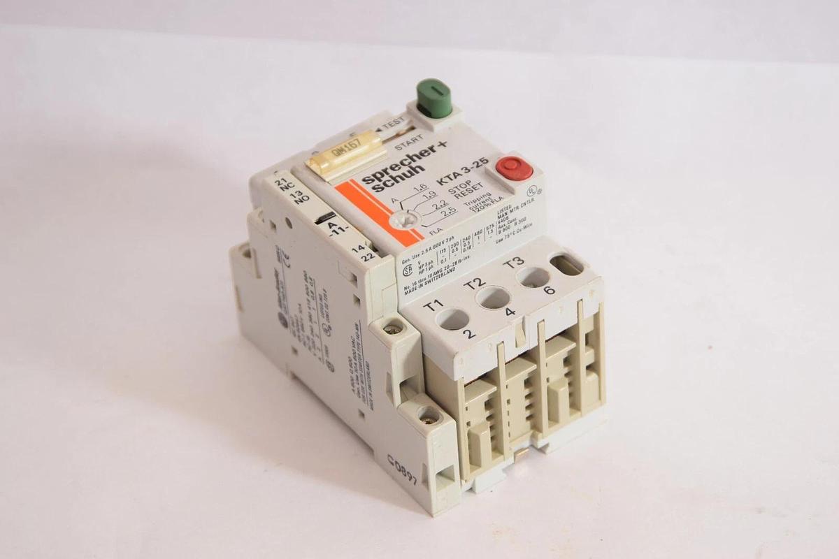 Used SPRECHER + SCHUH KTA 3-25 1.6-2.5A Manual Motor Starter